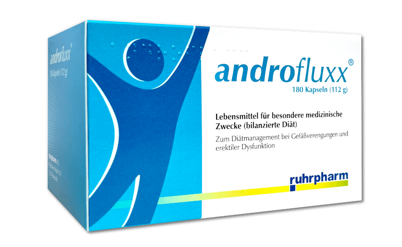 Packung androfluxx zur dietätischen Behandlung von erektiler Dysfunktion