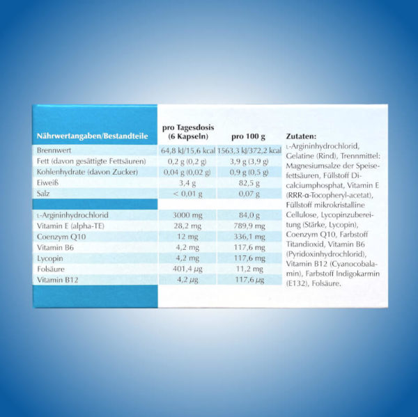 Inhalts- und Nährwertangaben Nahrungsergänzungsmittel androfluxx®